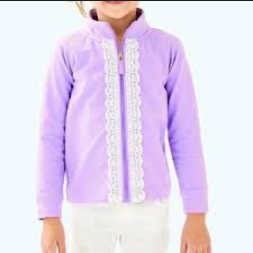 Purple Kids Leona Jacket with Lace Trim - Picture 6 of 6